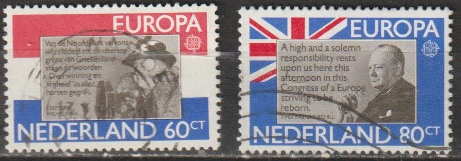 4836. Nederland 1207/08 gest. Europa, Ophalen of Verzenden, Na 1940, Gestempeld
