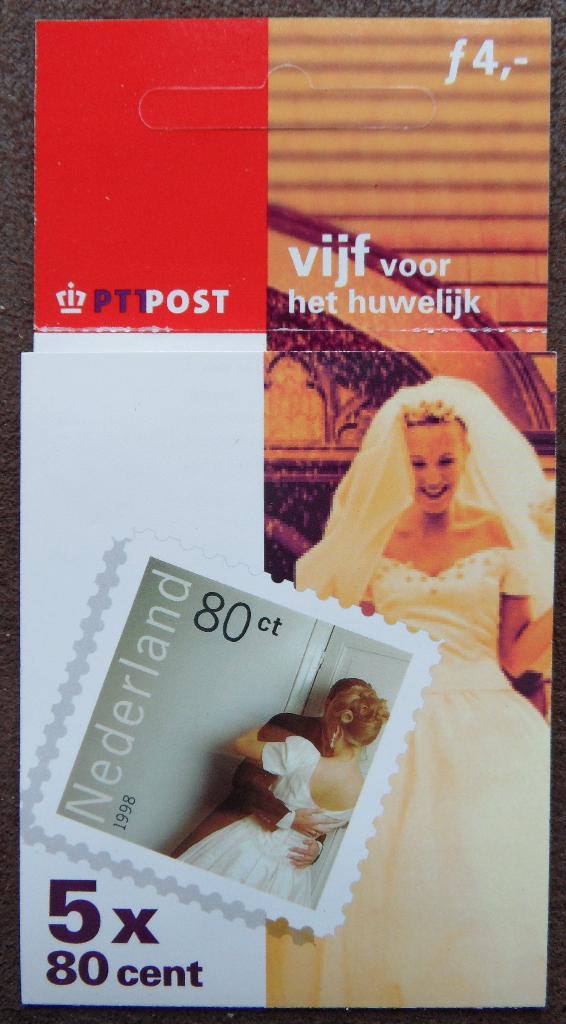 Postzegelboekje Nederland vijf voor het huwelijk 8, Postzegels en Munten, Postzegels | Nederland, Ophalen of Verzenden, Postfris