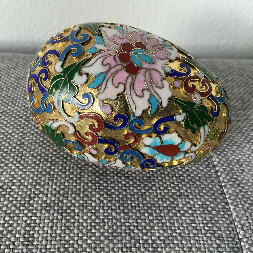 Decoratief Cloisonné Ei - Handgemaakt en Kleurrijk, Ophalen of Verzenden, Zo goed als nieuw, Overige materialen
