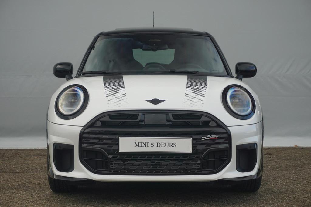 MINI 5-Deurs Cooper C John Cooper Works Trim | Pakket M, Auto's, Mini, Stuurwielverwarming, 156 pk, Leder en Stof, Wit