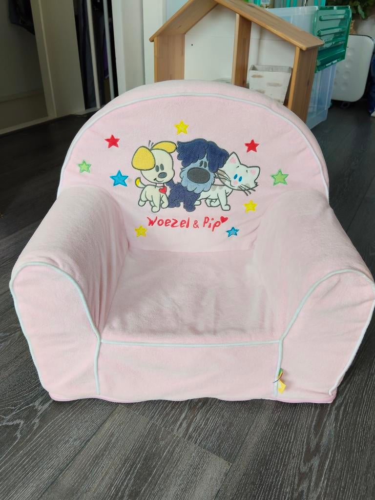 Roze kinderfauteuil van Woezel en Pip, Ophalen, Zo goed als nieuw, Overige typen