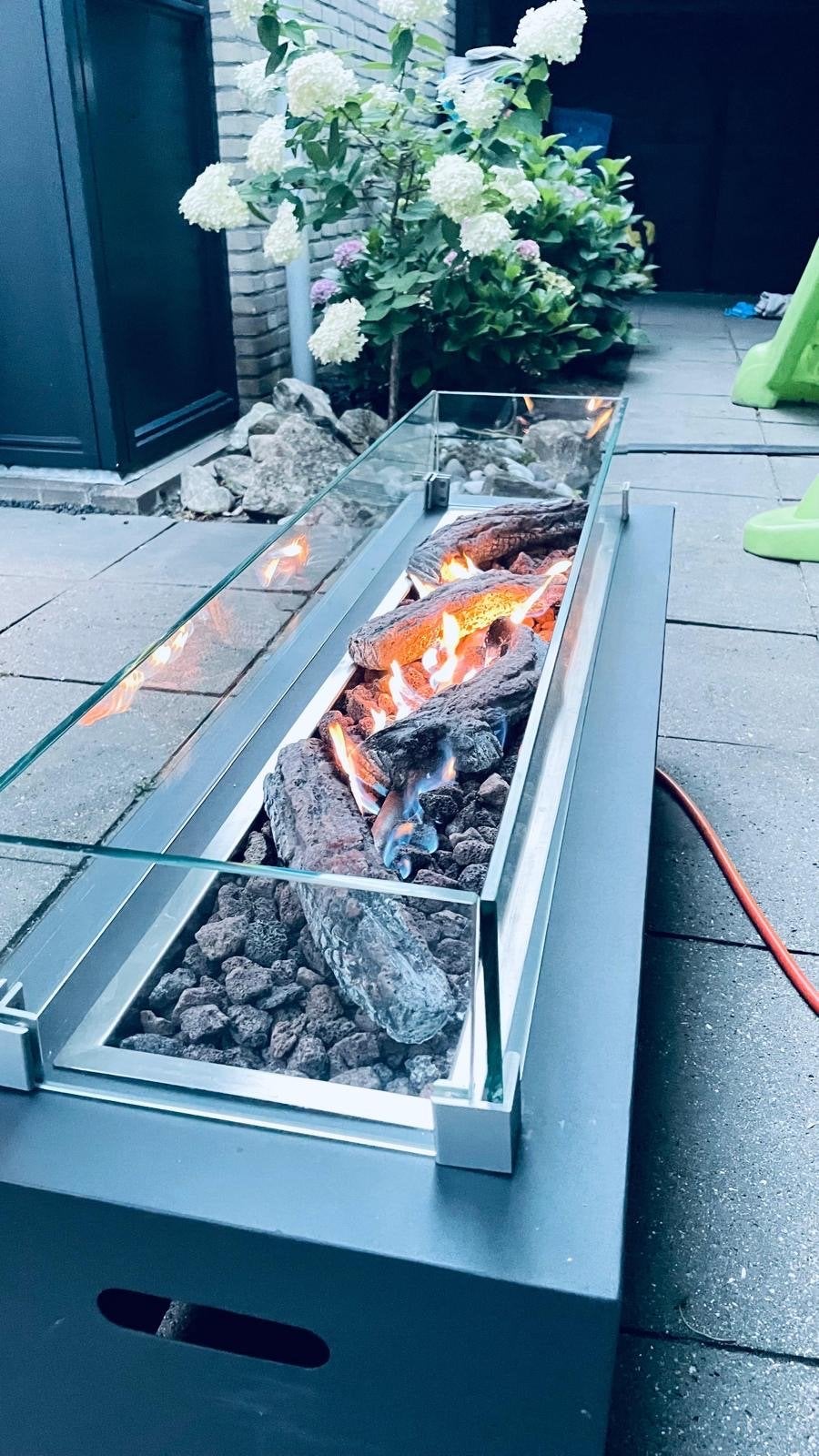 Stijlvolle gaskachel voor overkapping of terras, Huis en Inrichting, Gas, Ophalen of Verzenden, Zo goed als nieuw, Vrijstaand