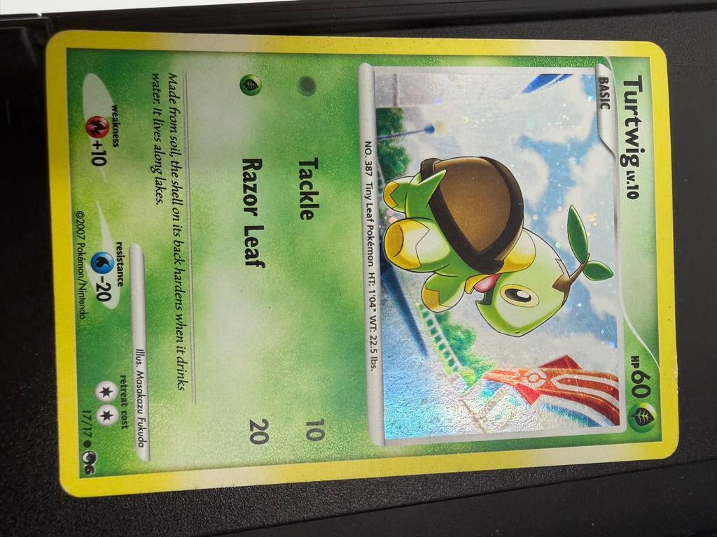 Turtwig LV.10 Pokémon Kaart (2007), Ophalen of Verzenden, Gebruikt, Losse kaart