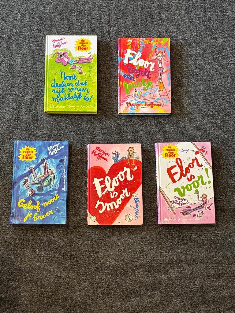 De regels van Floor (5x) leesboek 8-12 jaar, Ophalen of Verzenden, Zo goed als nieuw, Marjon Hoffman, Fictie