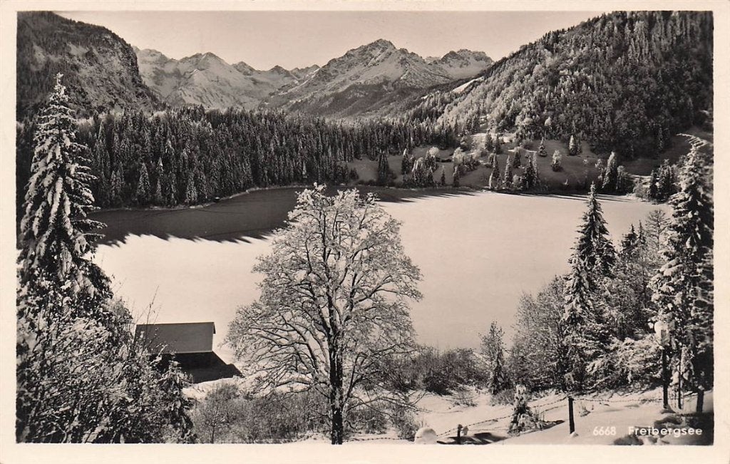 703-258-003 Freibergsee bei Oberstdorf im Bayr Allgäu, Verzenden, Voor 1920, Duitsland