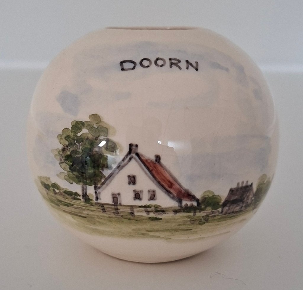 Souvenir vaasje uit Doorn - Handwerk Aurora Workum Holland, Ophalen of Verzenden