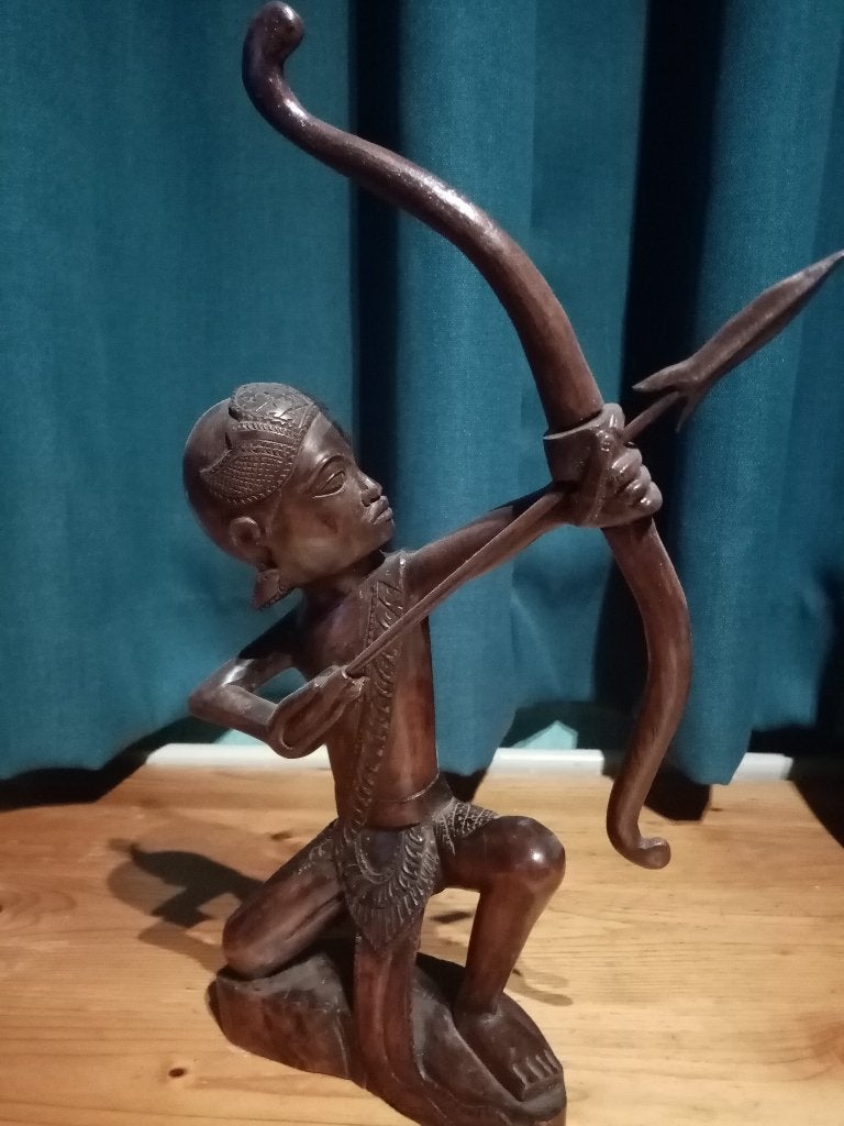 Artdeco boogschutter jaren 30, Art deco, Ophalen of Verzenden, Handgemaakt, 20 - 50 cm