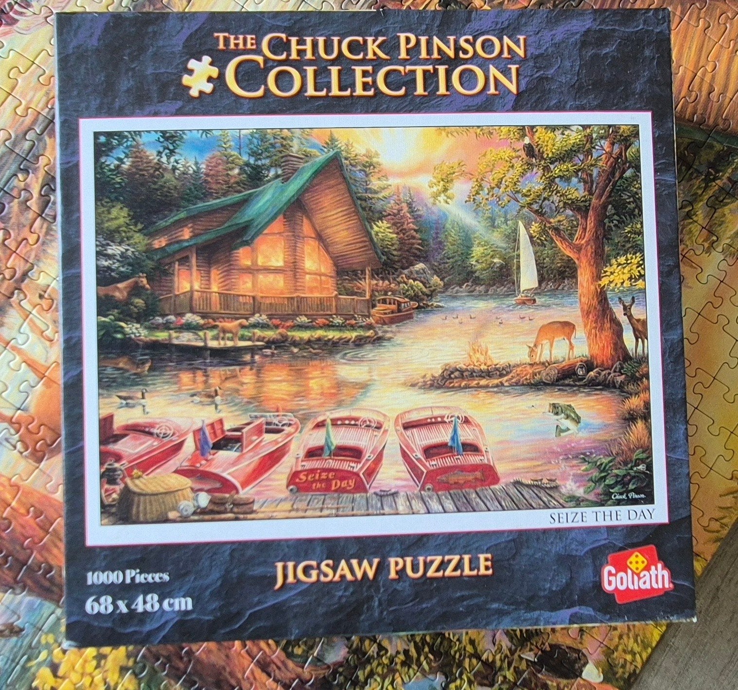 Jigsaw puzzel, seize the day., Ophalen of Verzenden, 500 t/m 1500 stukjes, Zo goed als nieuw, Legpuzzel