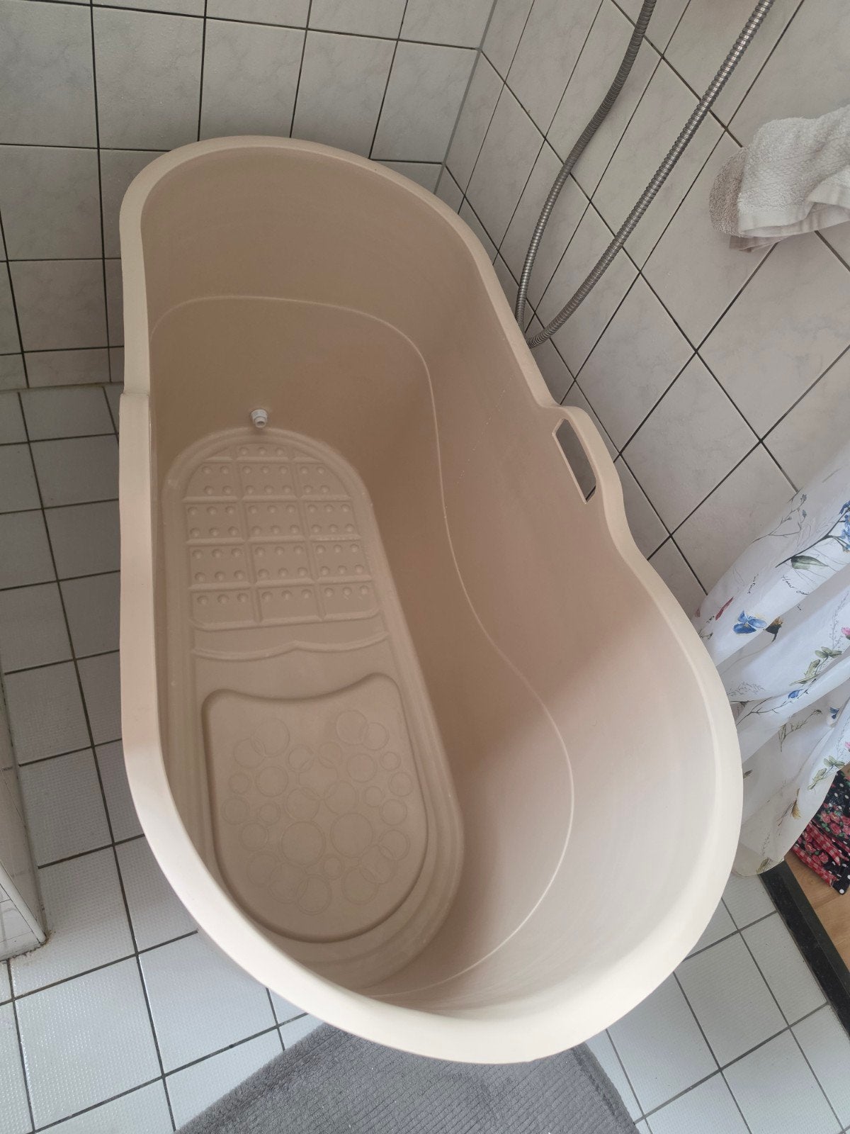 Badbucket XL met diverse ongebruikte accessoires, Ophalen, Gebruikt, Met bad