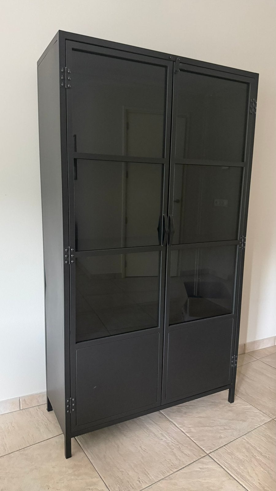 Grote zwarte metalen kast Castello, Ophalen, 50 tot 100 cm, Zo goed als nieuw, 150 tot 200 cm