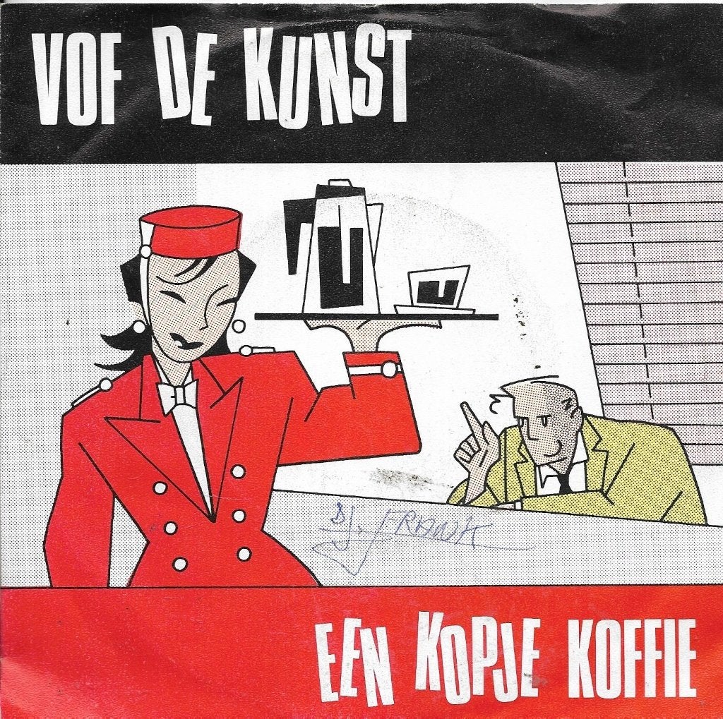VOF de Kunst-Een kopje koffie, Cd's en Dvd's, Vinyl Singles, Gebruikt, 7 inch, Nederlandstalig, Fotohoes