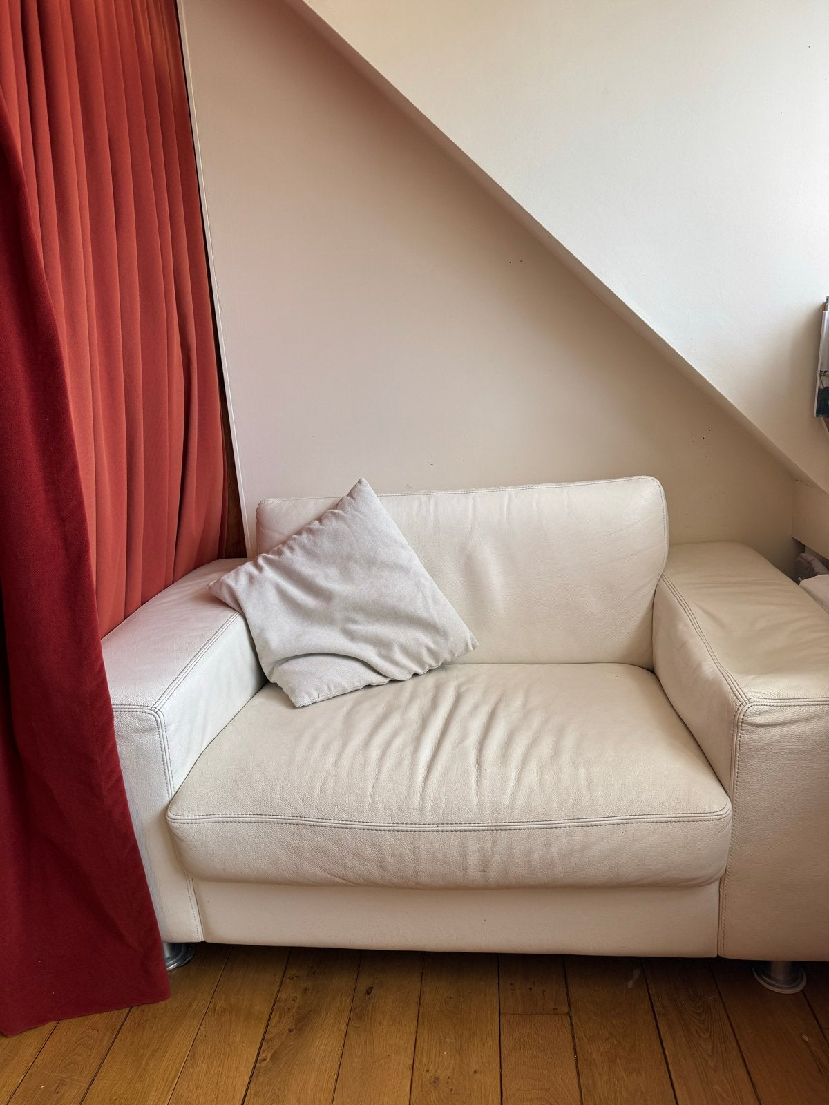 Loveseat Bank - Crème Wit, Huis en Inrichting, Ophalen, Gebruikt, 150 tot 200 cm, Tweepersoons