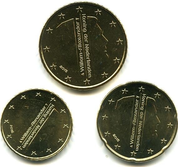 10 + 20 + 50 Eurocent Nederland 2015 - UNC, Verzenden, Overige landen, Overige waardes, Setje