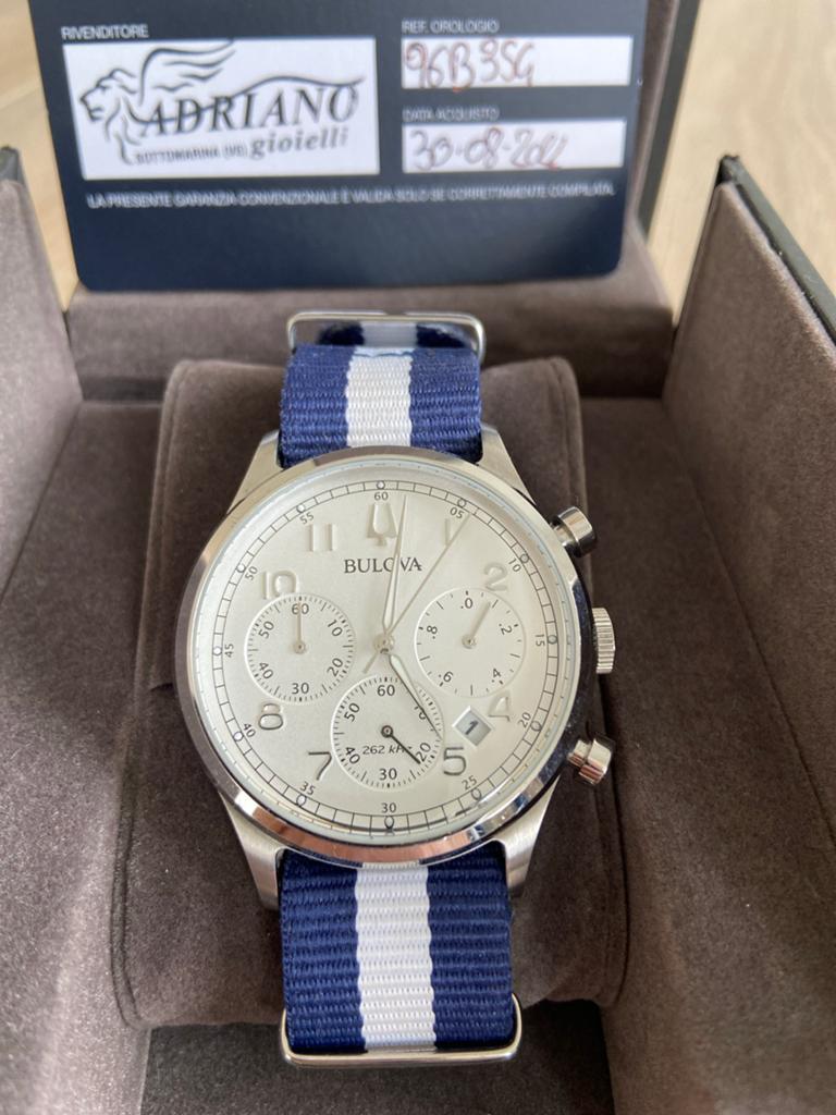 Bulova Polshorloge Chronograaf met Extra Bandje, Overige merken, Staal, Polshorloge, Overige materialen