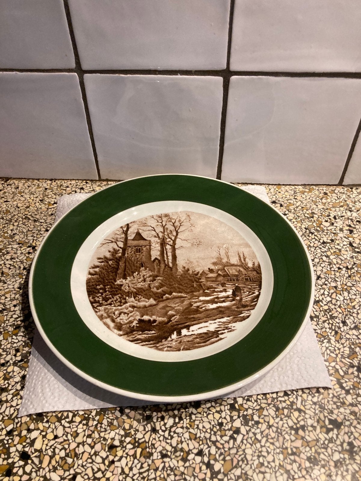 Oud bord pettus rageaut, Ophalen of Verzenden