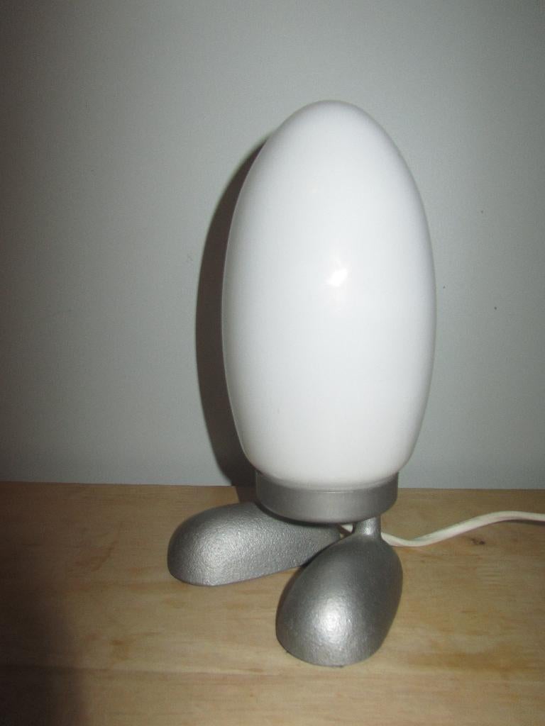 Vintage Ikea Dino Egg table lamp tafellamp, Huis en Inrichting, Lampen | Tafellampen, Ophalen of Verzenden, Gebruikt, Glas, Minder dan 50 cm