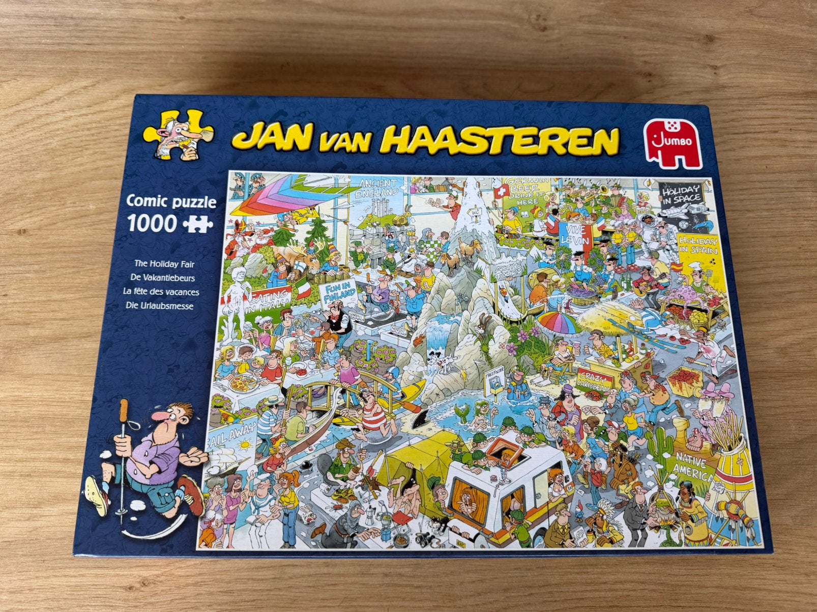 Puzzel Jan van Haasteren - vakantiebeurs 1000 stukjes, Ophalen of Verzenden, 500 t/m 1500 stukjes, Zo goed als nieuw