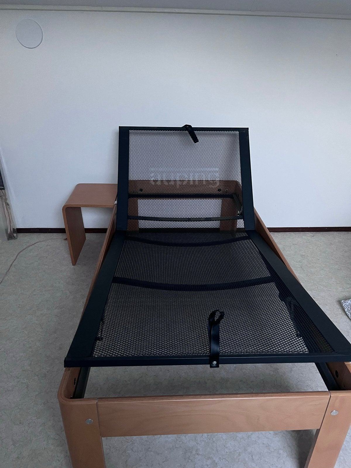 Auping bedden set (2 stuks) met verstelbare lattenbodem, Ophalen, 90 cm, Bruin, Tweepersoons