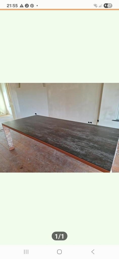 Bert Plantagie eettafel, maat 220 cm, Gebruikt, 100 tot 150 cm, Overige materialen, 200 cm of meer