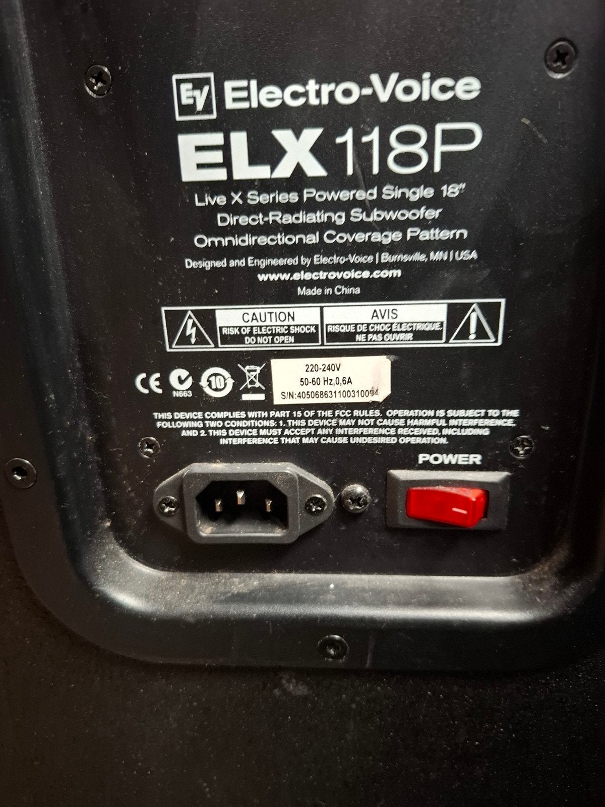 Electro-Voice ELX 118P Live X Series Subwoofer, Audio, Tv en Foto, Luidsprekers, Ophalen of Verzenden, Gebruikt