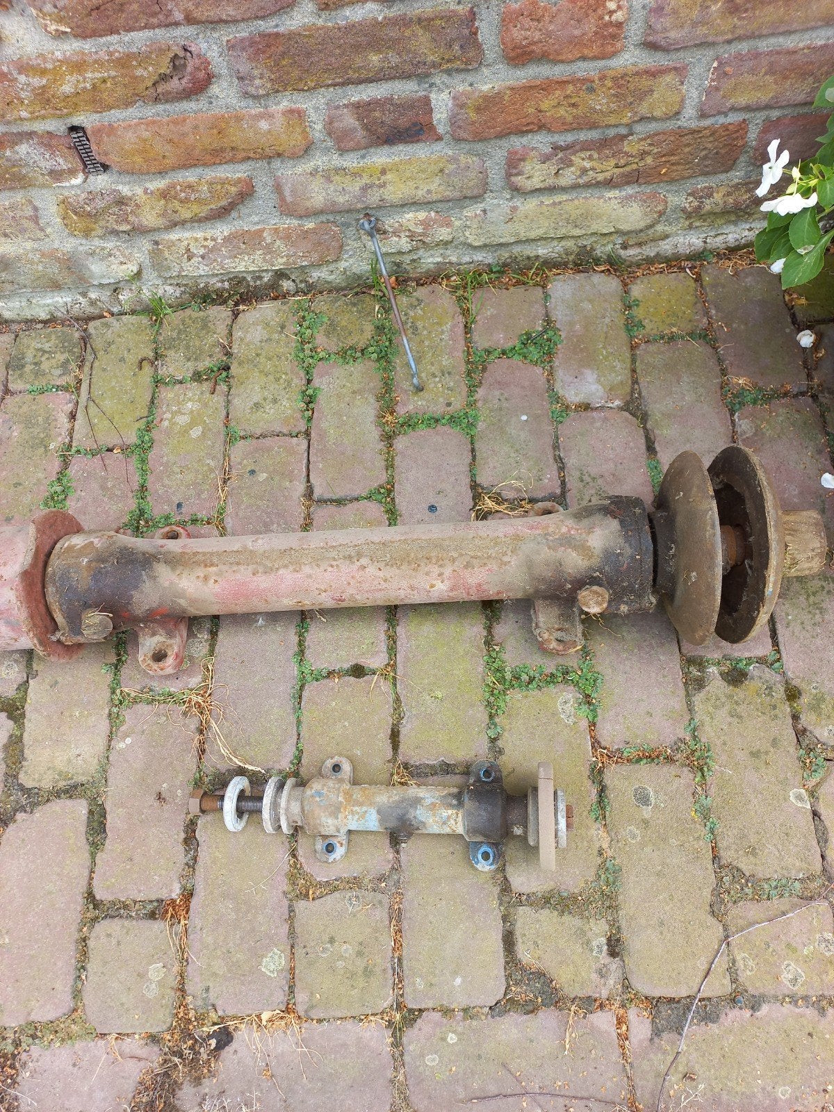 assen met poelies, Ophalen, Gebruikt