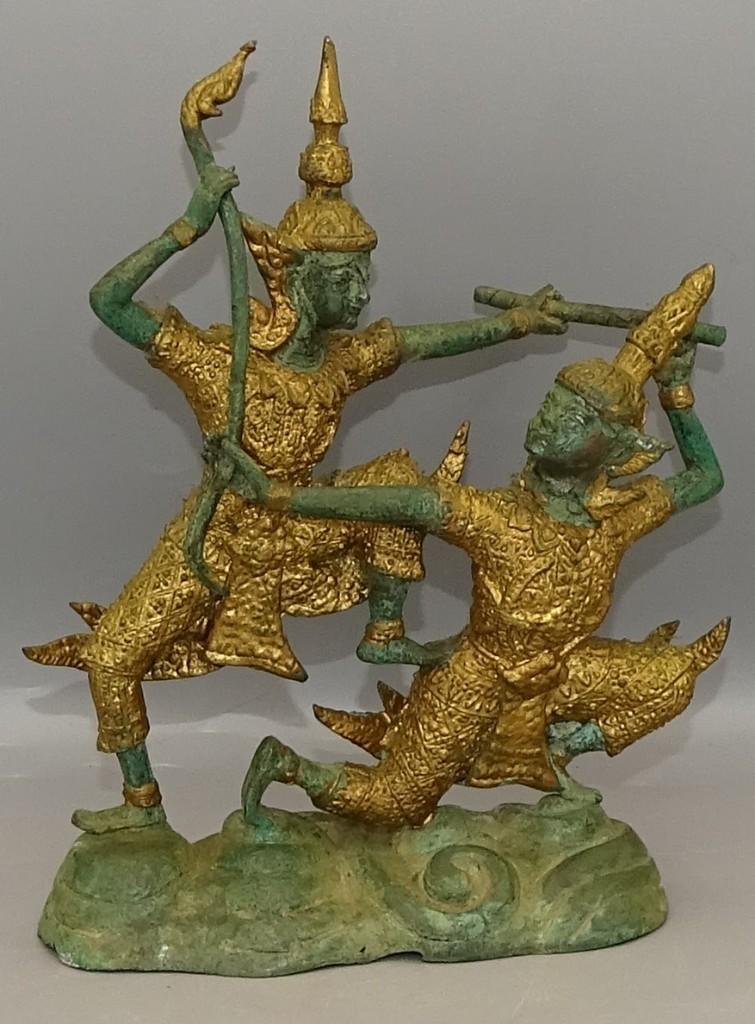 uniek brons Phra Rama Ramakien beeld uit Thailand, Ophalen of Verzenden