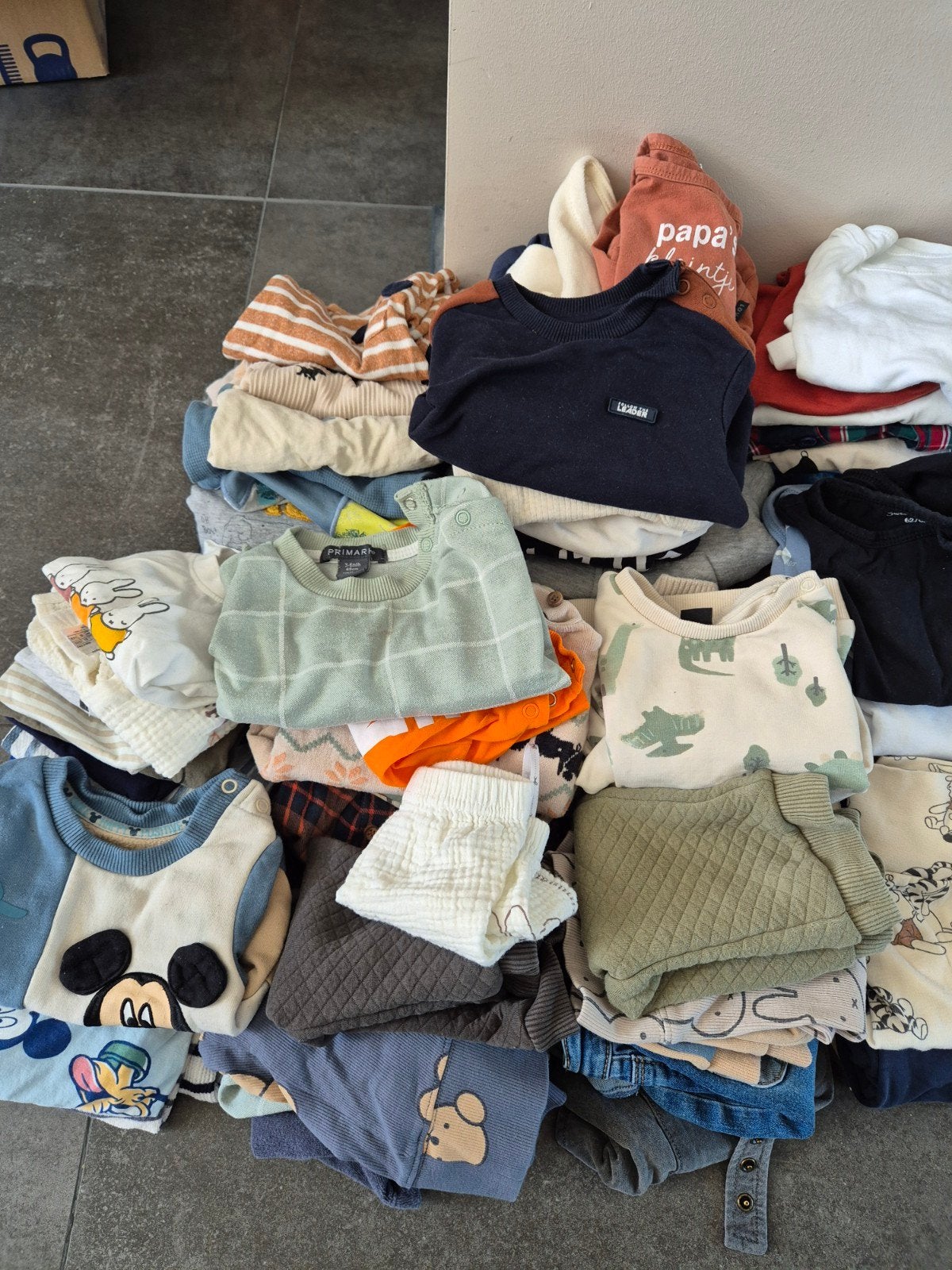 Babykleding jongens en neutraal maat 50/56/62/68, Ophalen, Gebruikt