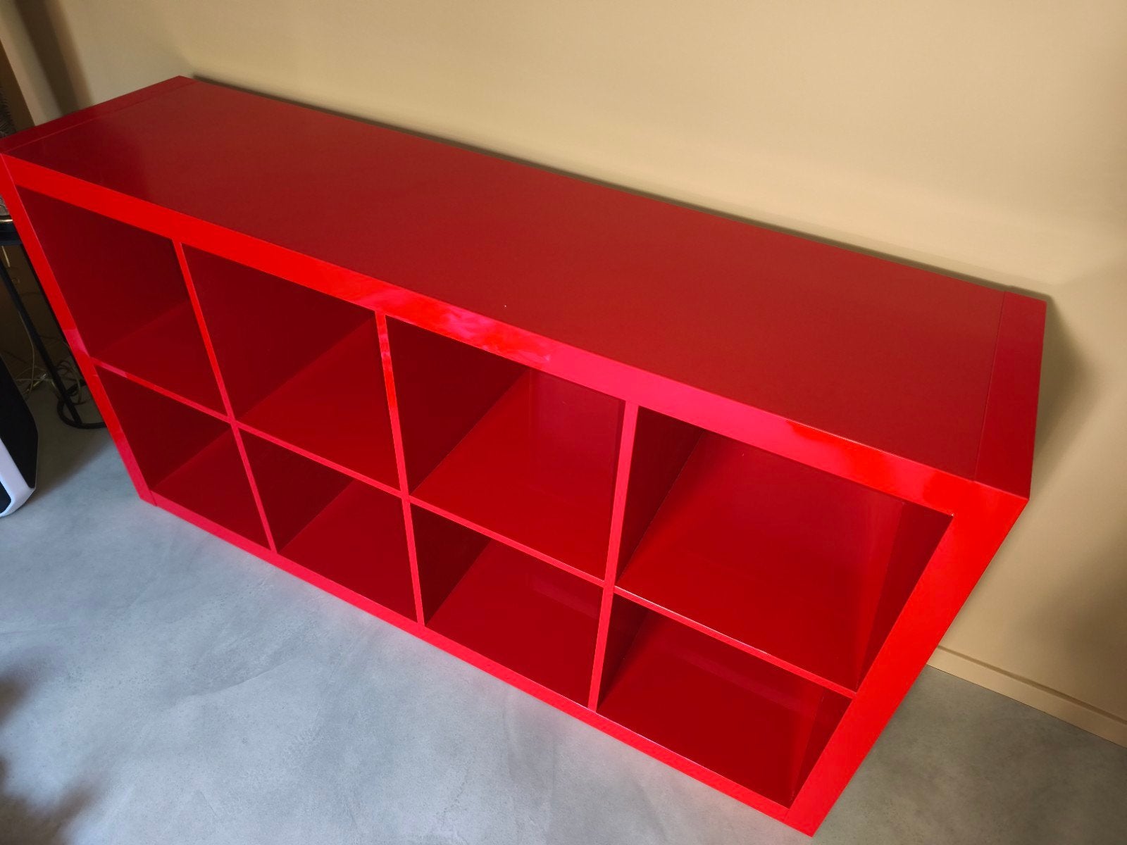 IKEA KALLAX/Expedit 8-vaks stellingkast hoogglans rood, Ophalen, Gebruikt