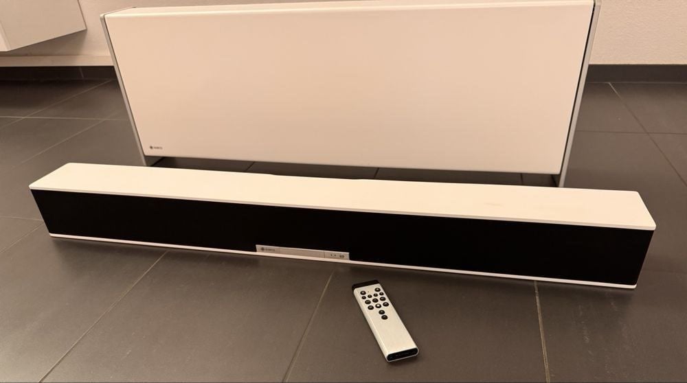 Raumfeld-soundbar + subwoofer van Teufel – in topconditie!