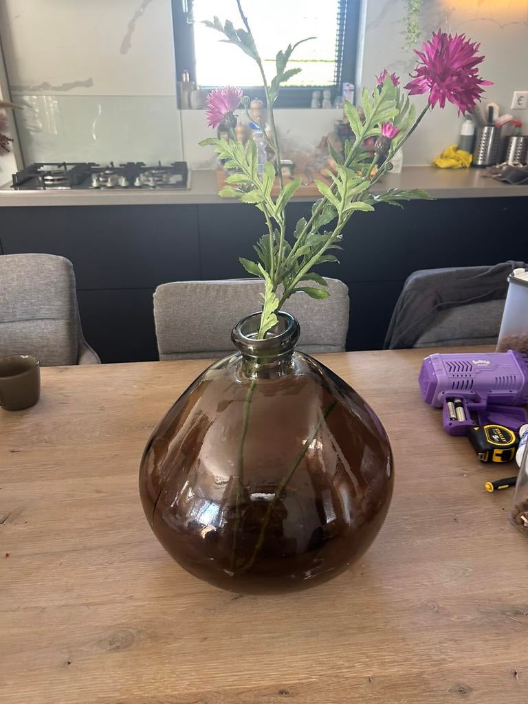 Glazen vaas Leen bakker, Huis en Inrichting, Woonaccessoires | Vazen, Overige kleuren, Ophalen of Verzenden, Minder dan 50 cm