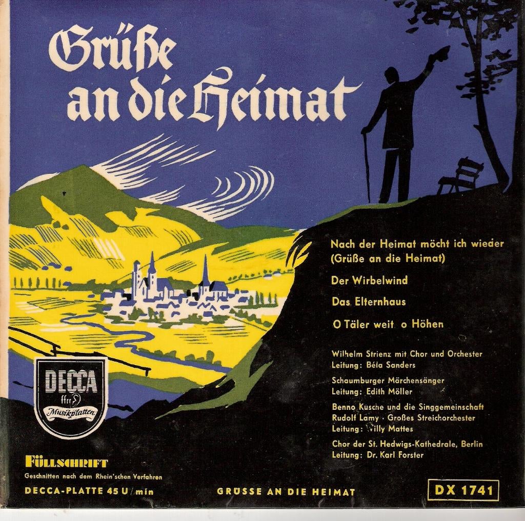 Grüsse An Die Heimat - WILHELM STRIENZ -vinyl EP 1950s, Ophalen, Gebruikt, Overige formaten