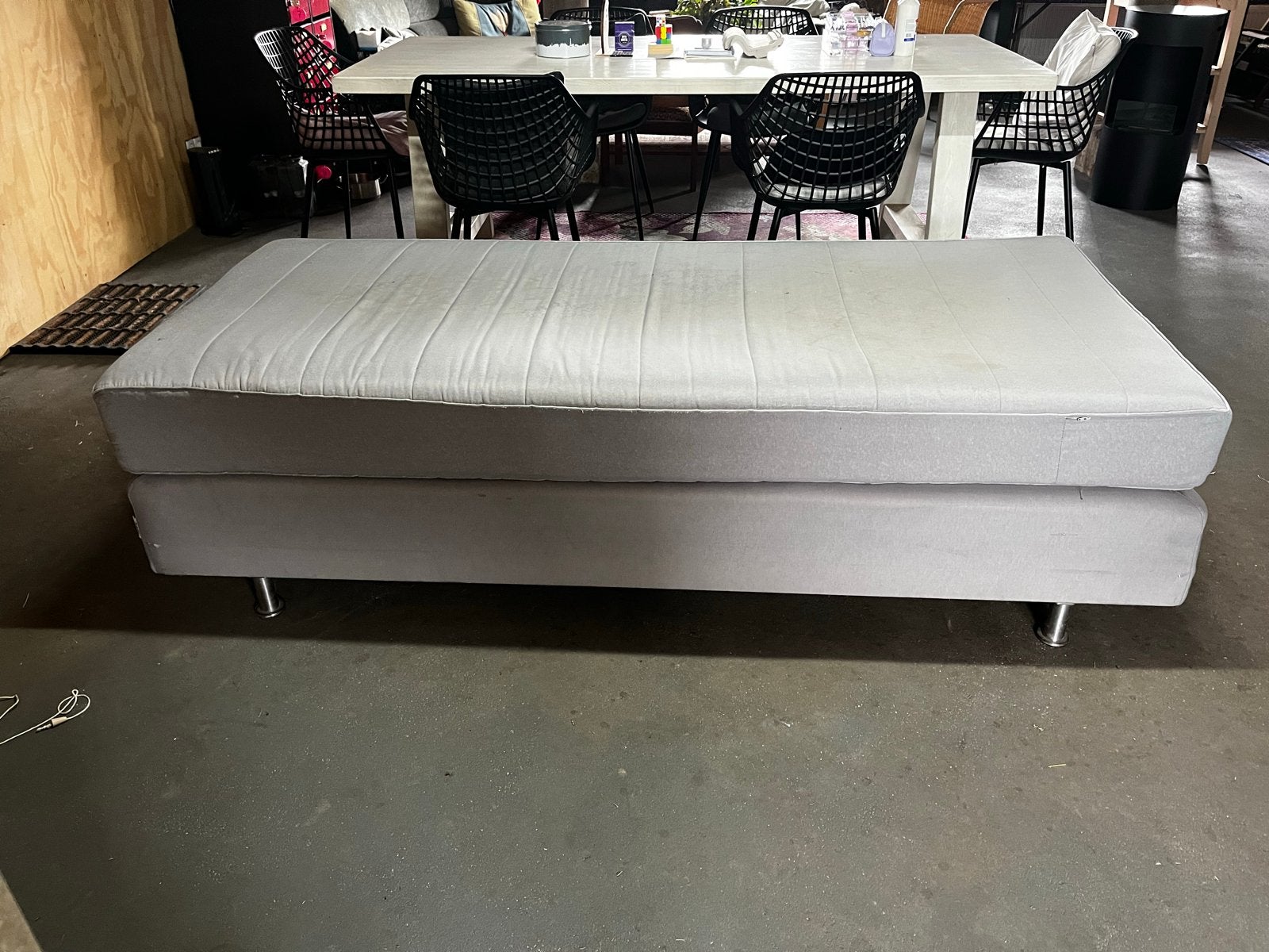 IKEA SULTAN STORFORS Eenpersoons Boxspring met Matras, Ophalen, Gebruikt, 90 cm, Eenpersoons