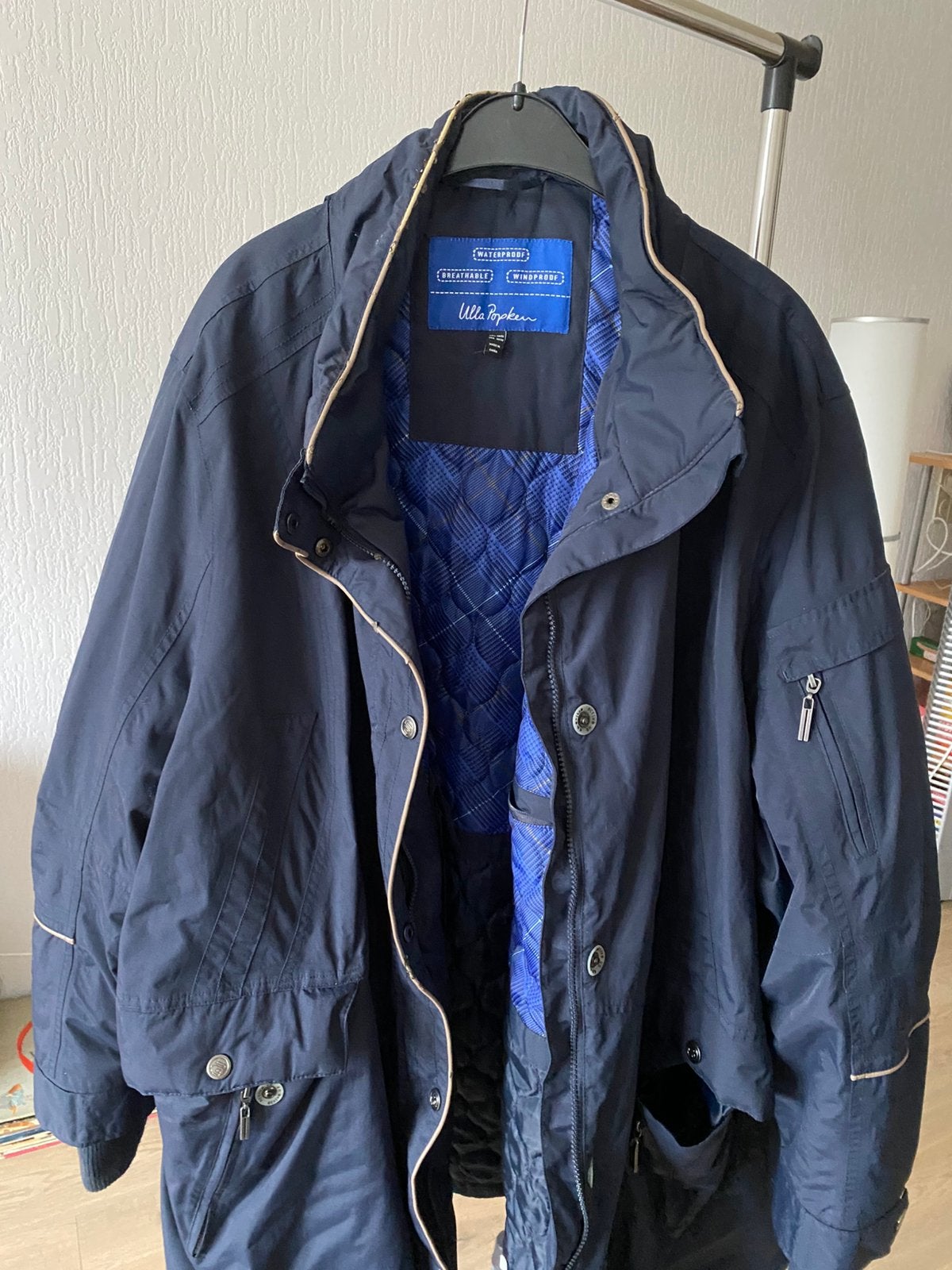 Ulla popken, Ophalen of Verzenden, Zo goed als nieuw, Blauw, Jas of Mantel