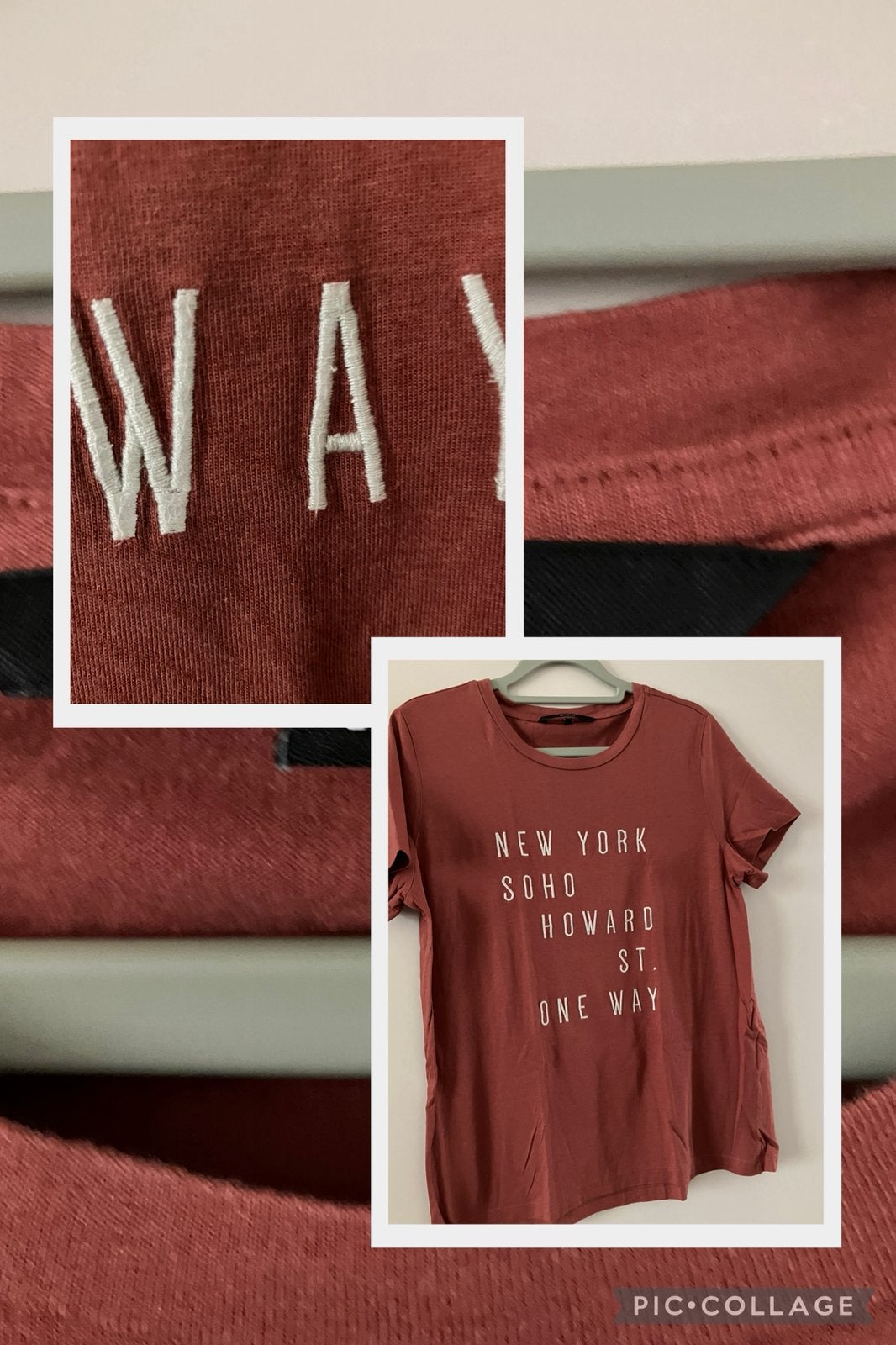 roesrbruin t shirt crene tekst/Vero moda-L, Bruin, Maat 42/44 (L), Nieuw, Ophalen of Verzenden