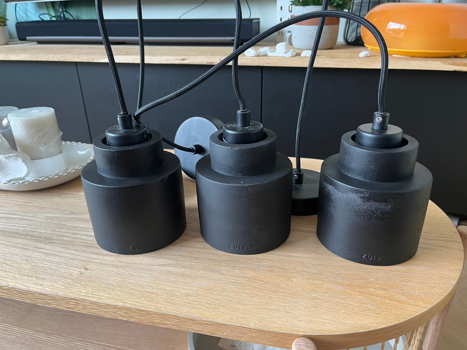 Zuiver left hanglampen, Ophalen of Verzenden, Zo goed als nieuw, Overige materialen, E27 (groot)