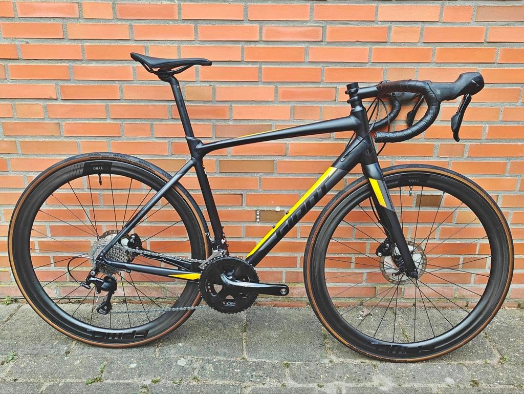 Giant Content SL Disc S/M carbon stuur & zadelpen PR2 wielen, 28 inch, Aluminium, 49 tot 53 cm, Zo goed als nieuw