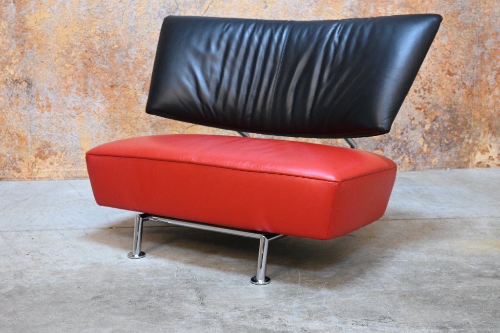 IZG staat 1 Leolux Akka design bankje / chaise longue, Huis en Inrichting, Leolux, Minder dan 75 cm, Ophalen of Verzenden, Zo goed als nieuw