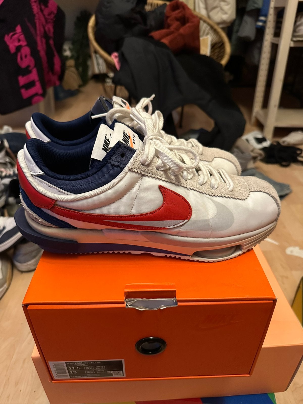 Nike sacai zoom cortez eu45,5, Ophalen of Verzenden, Overige kleuren