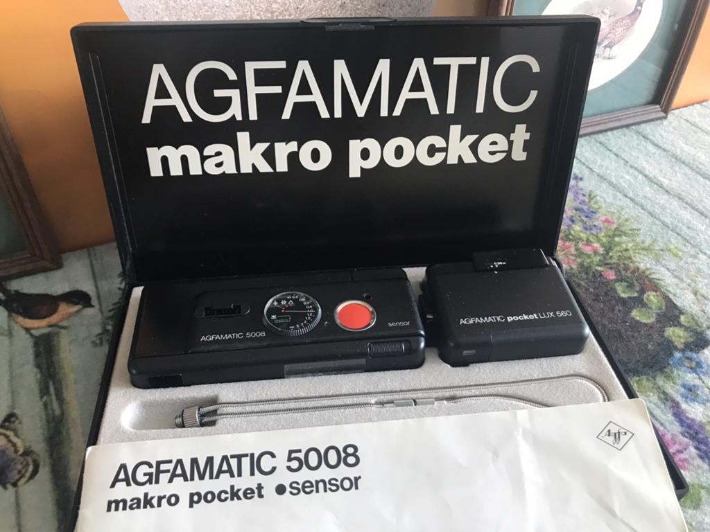 Vintage Agfamatic 5008 makro pocket fotocamera analoog, Ophalen of Verzenden, Gebruikt, Compact, Overige Merken