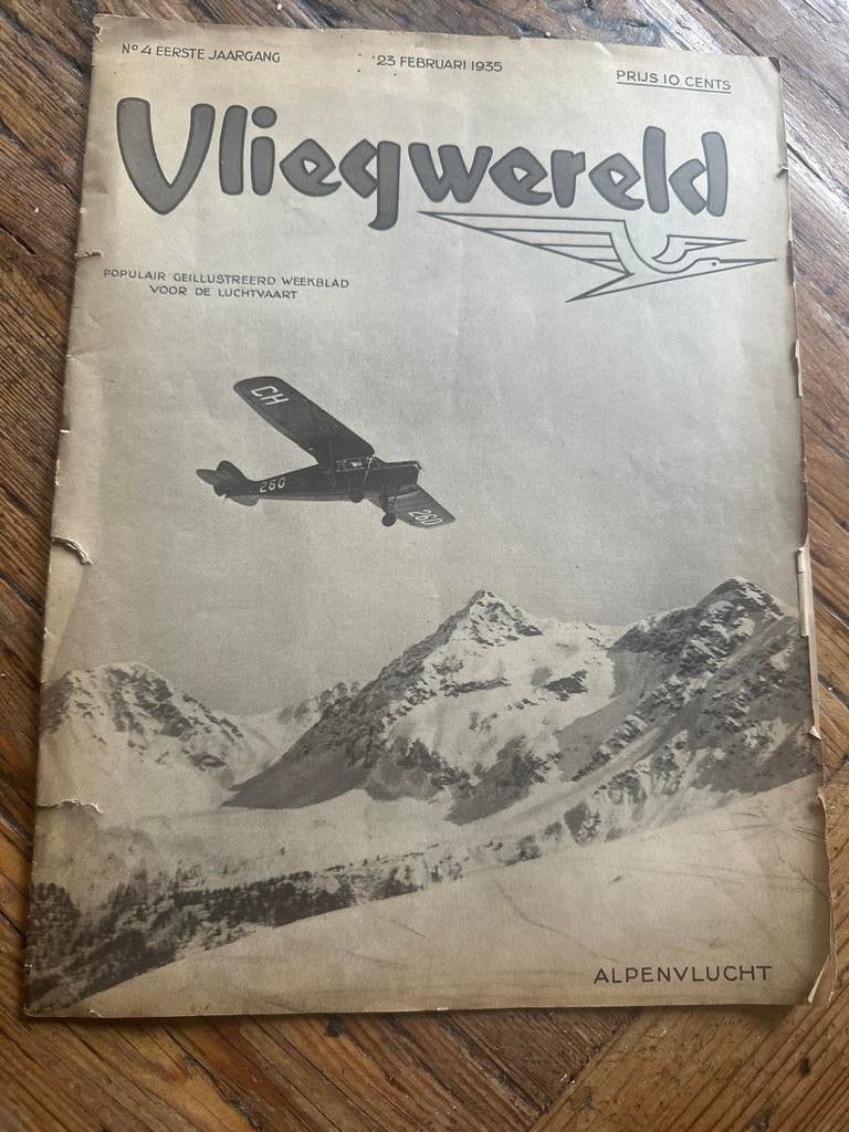 Vliegwereld - Populair Geïllustreerd Weekblad - 1935, Ophalen of Verzenden, Gelezen, Overige typen