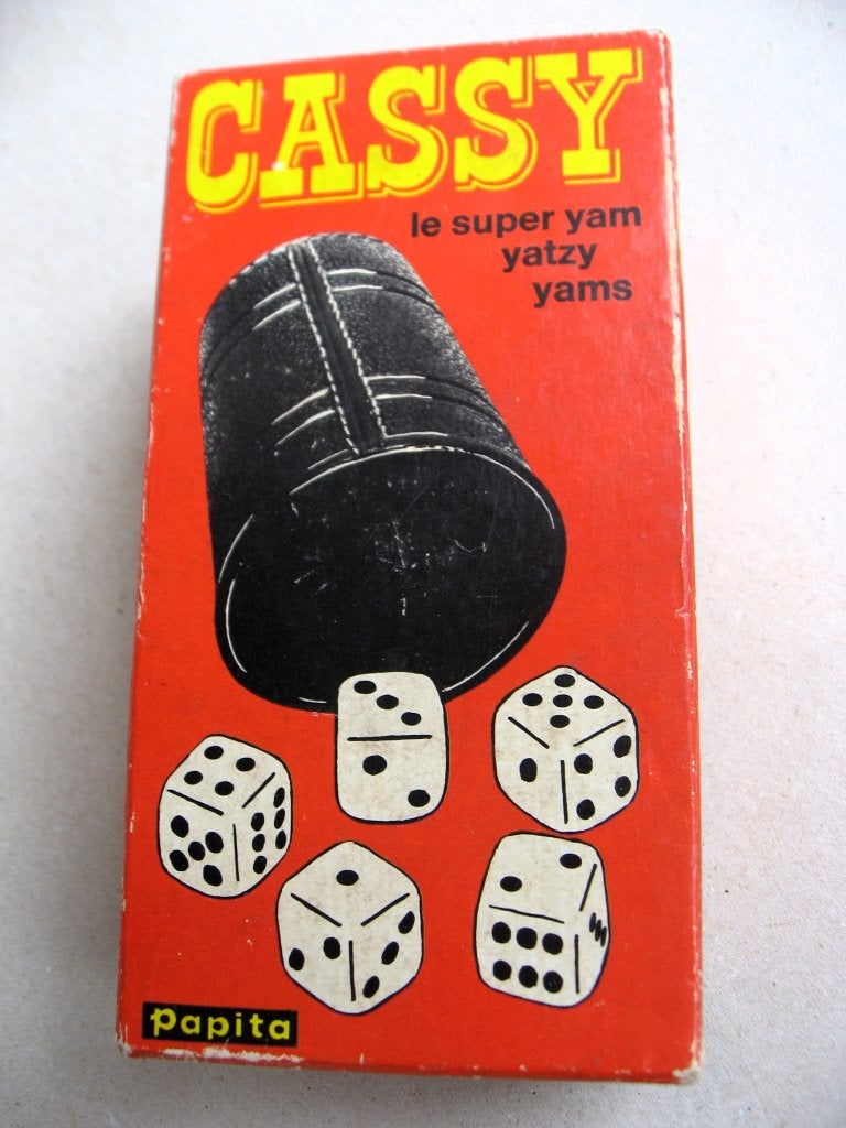 Vintage Cassy dobbelspel Yahtzee jaren 70, Ophalen of Verzenden