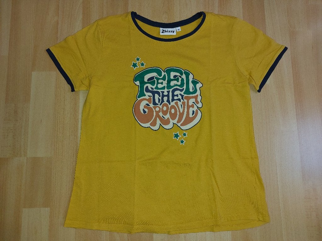 Geel t-shirt, Kleding | Dames, Maat 38/40 (M), 2-Bizzy, Geel, Ophalen of Verzenden