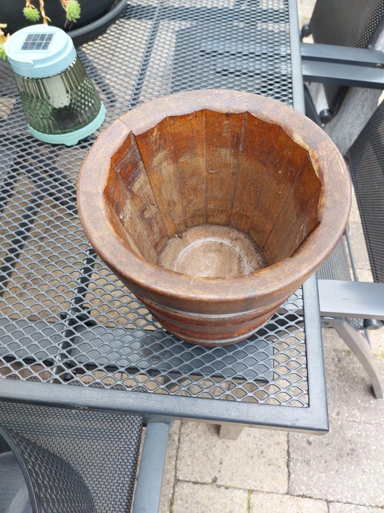 1 hout vaatje, Overige materialen, Rond, Ophalen of Verzenden, Zo goed als nieuw