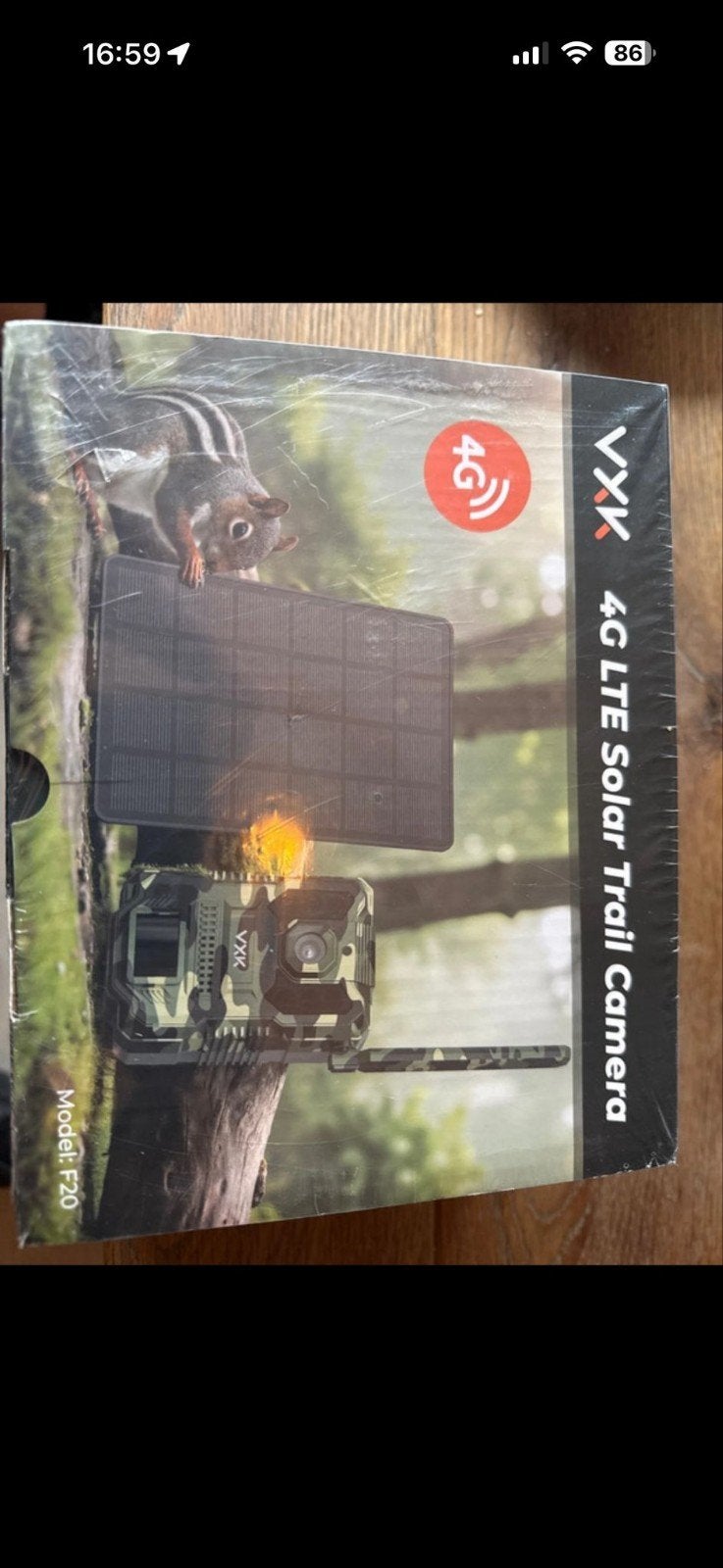 VYK 4G LTE Solar Trail Camera - Wildcamera met zonnepaneel, Ingebouwde flitser, Wildcamera, Nieuw, Ophalen of Verzenden