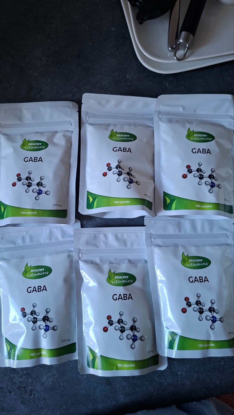 GABA 500mg - 100 capsules x 6 verpakkingen, Ophalen of Verzenden, Nieuw, Poeder of Drank
