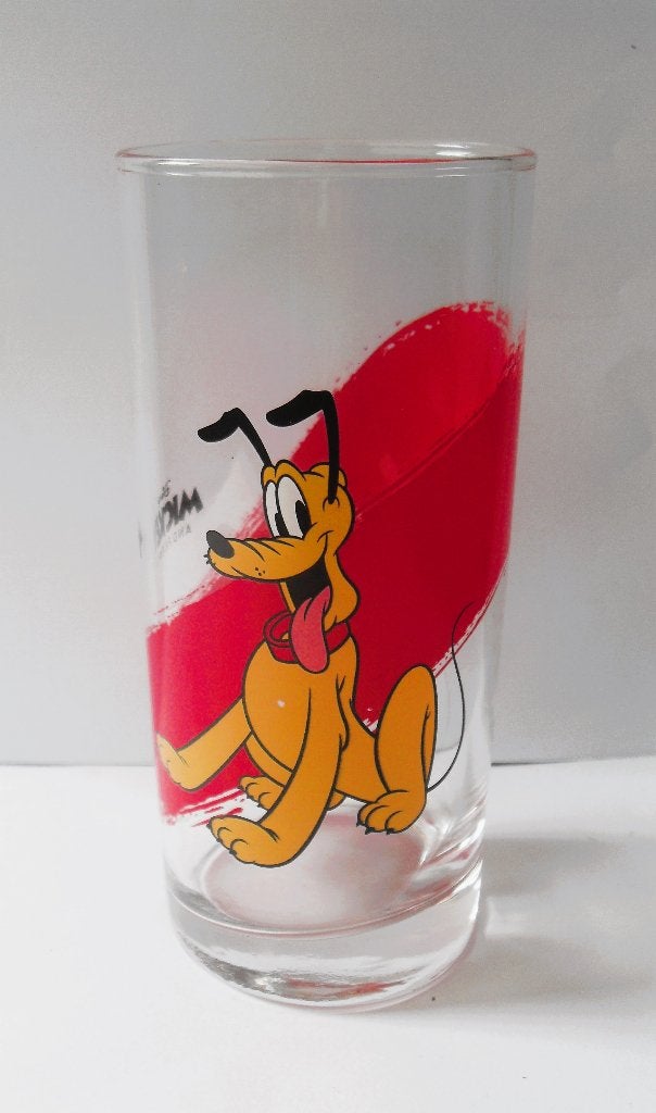Pluto Glas Disney Mickey Mouse, Ophalen of Verzenden, Mickey Mouse, Zo goed als nieuw, Servies