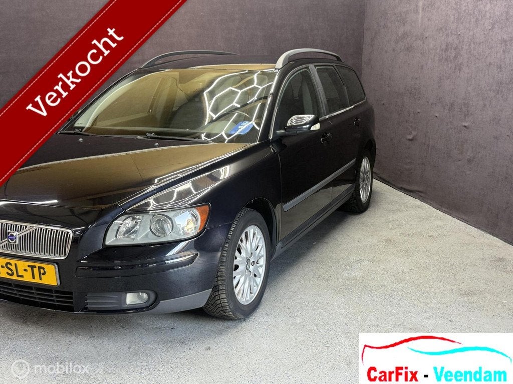 Volvo V50 2.4, Auto's, Volvo, 700 kg, Zwart, 1500 kg, 140 pk
