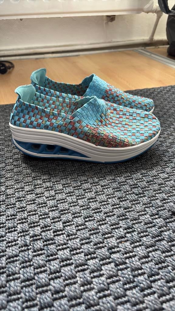 Loafers maat 38, Blauw, Instappers, Ophalen of Verzenden, Zo goed als nieuw