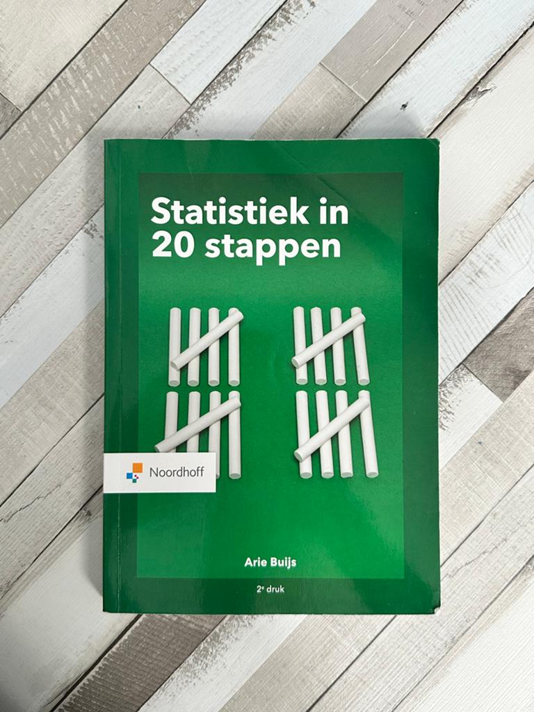 Statistiek in 20 stappen - Arie Buijs (2e druk), Boeken, Studieboeken en Cursussen, Ophalen of Verzenden, Gamma, Zo goed als nieuw