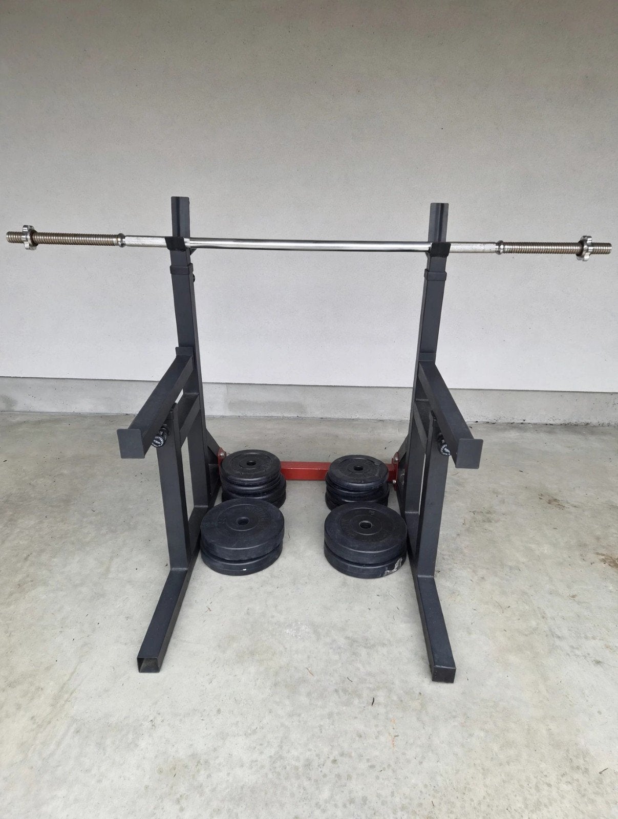 Gorilla Sports Multi Squat Rack met Halterschijven en Stang, Ophalen, Gebruikt, Benen, Halterstangen